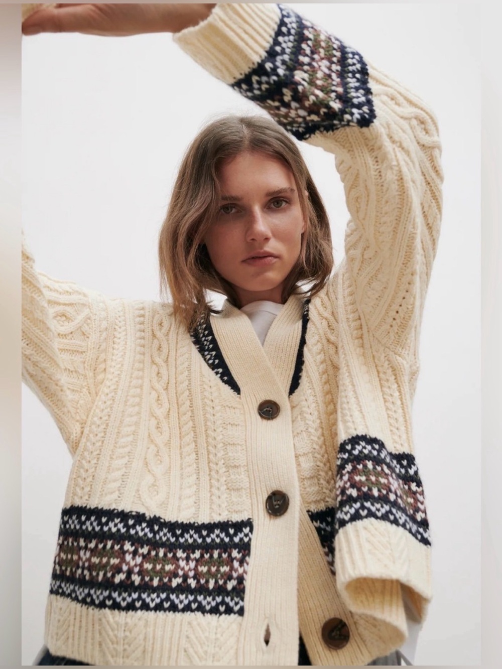 Zara chunky sweater cardigan